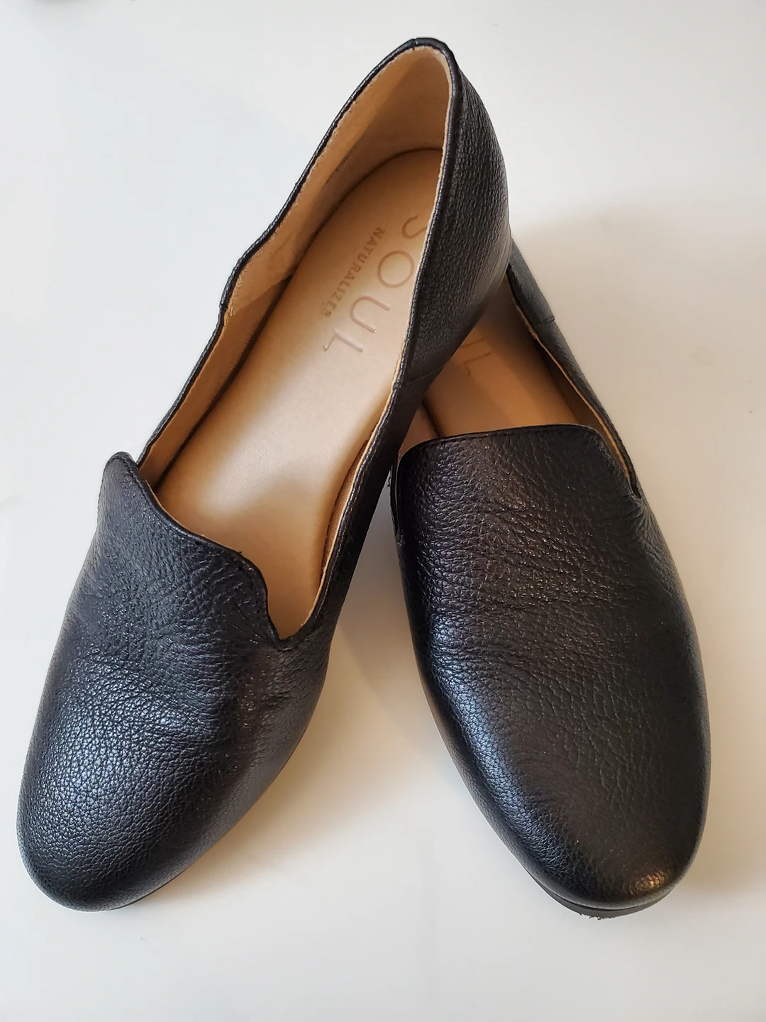 naturalizer 8.5W soul Janelle black leather flats thumbnail