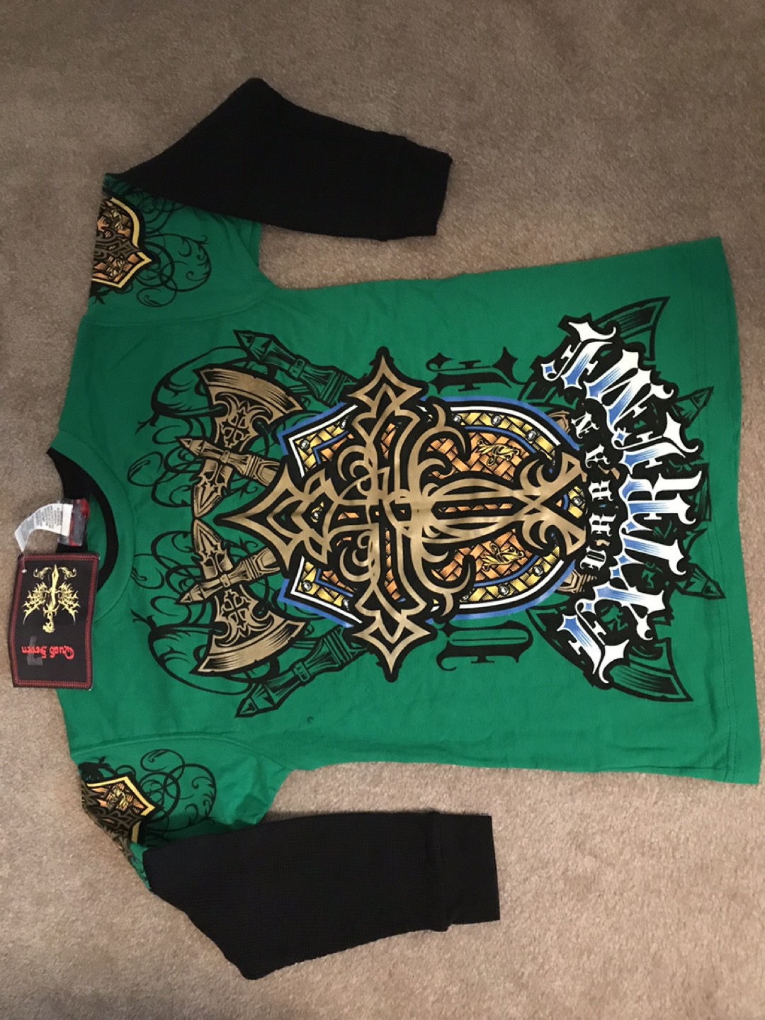 Quad Seven Boys Graphic Design Crew Neck Top - photo 5