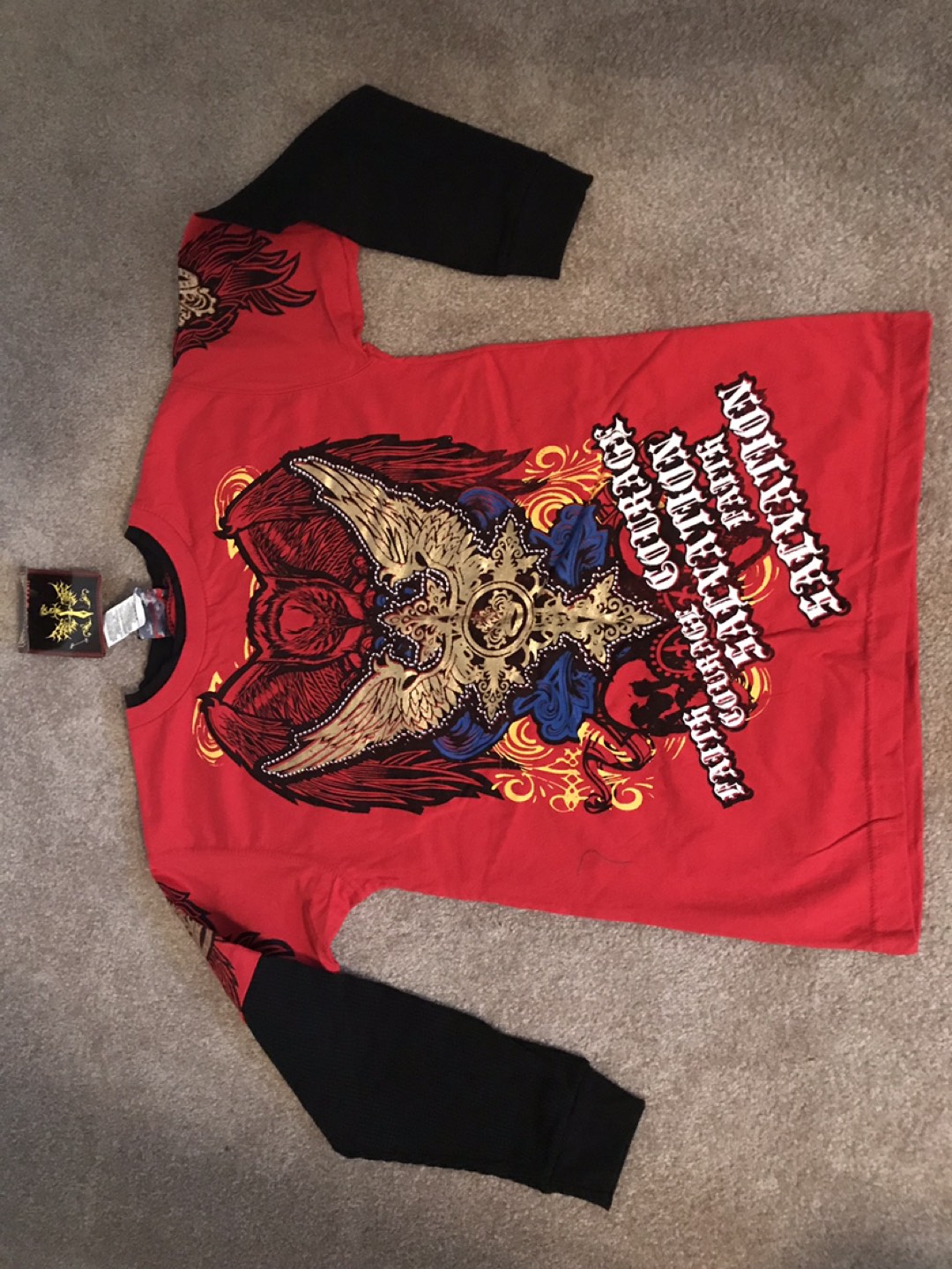 Quad Seven Boys Graphic Design Crew Neck Top - photo 3