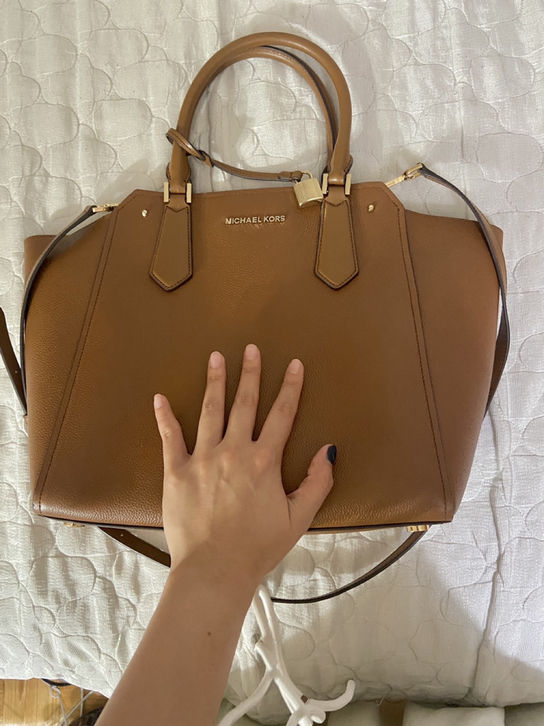 Michael Kors saffiano satchel  image indicator(2)