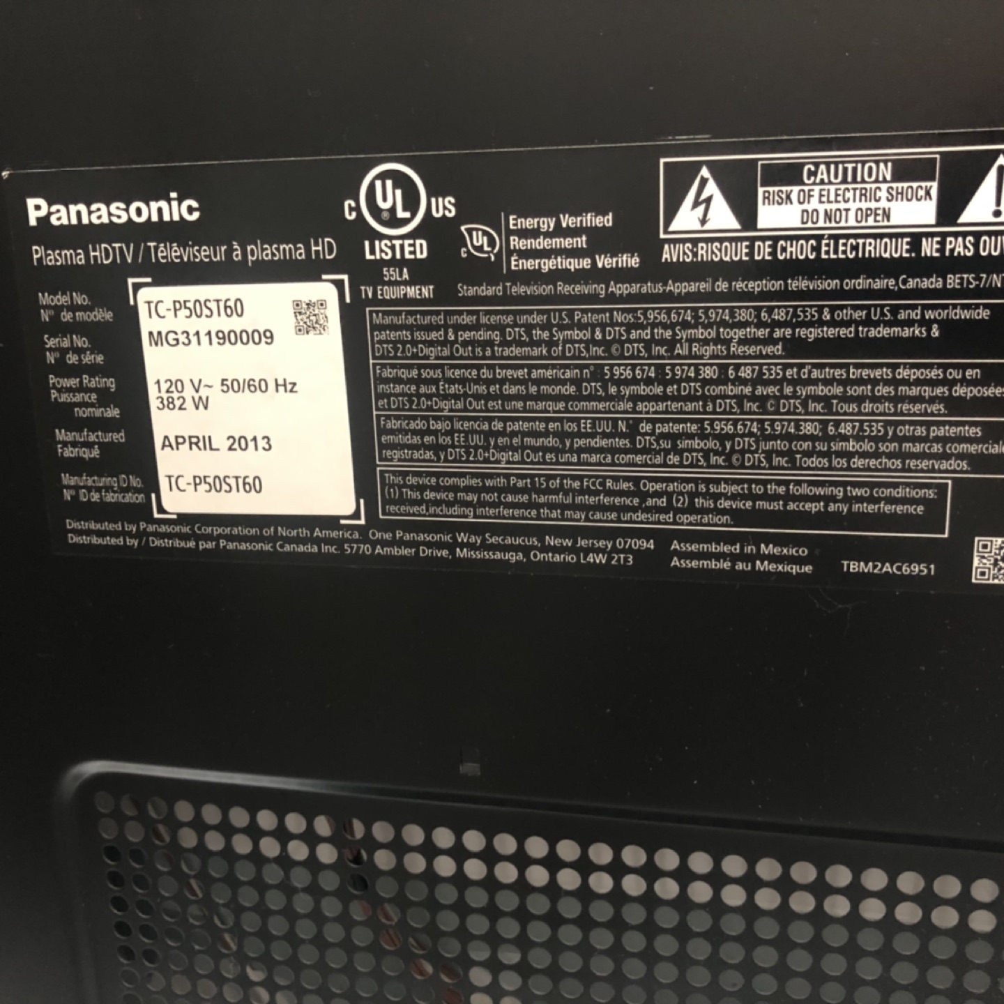 Large Panasonic Flatscreen Smart TV - photo 3