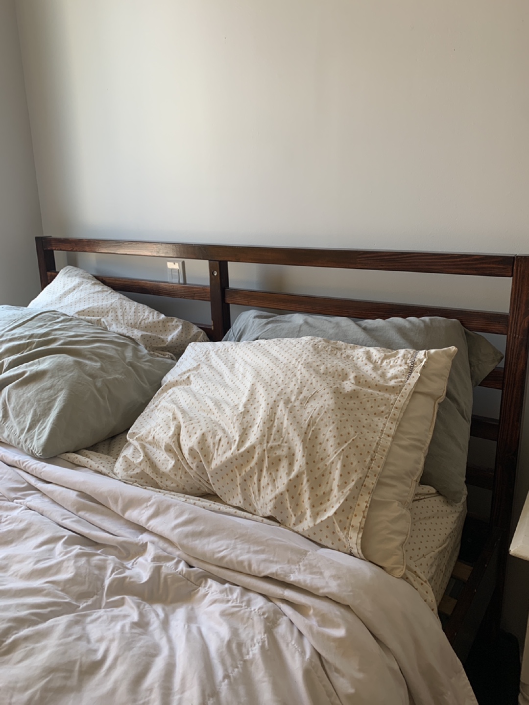 IKEA TARVA queen size bed frame and mattress  - photo 2