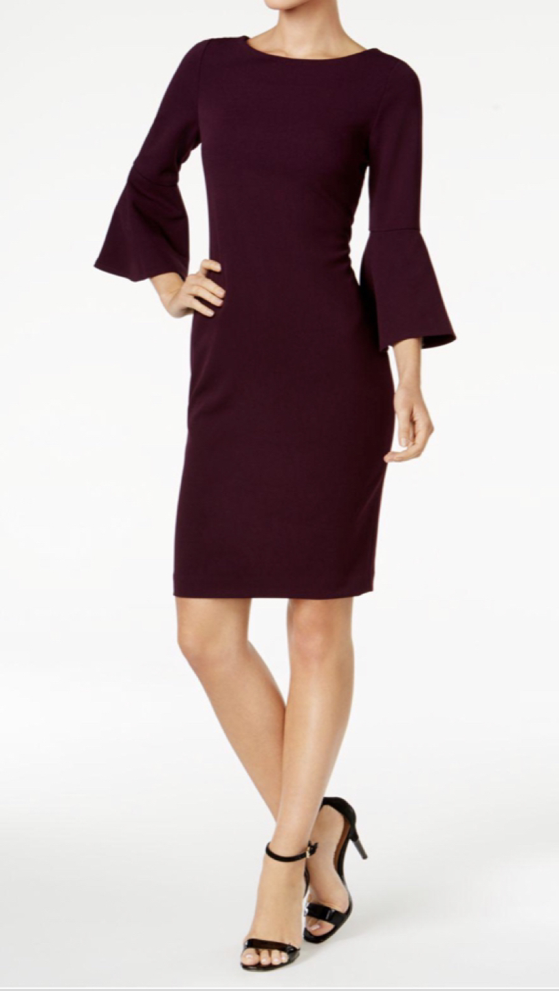 Calvin Klein bell sleeves dress. Never worn. thumbnail