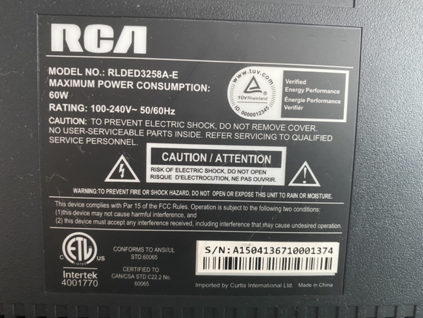 RCA 32" LCD TV with HDMI - photo 3