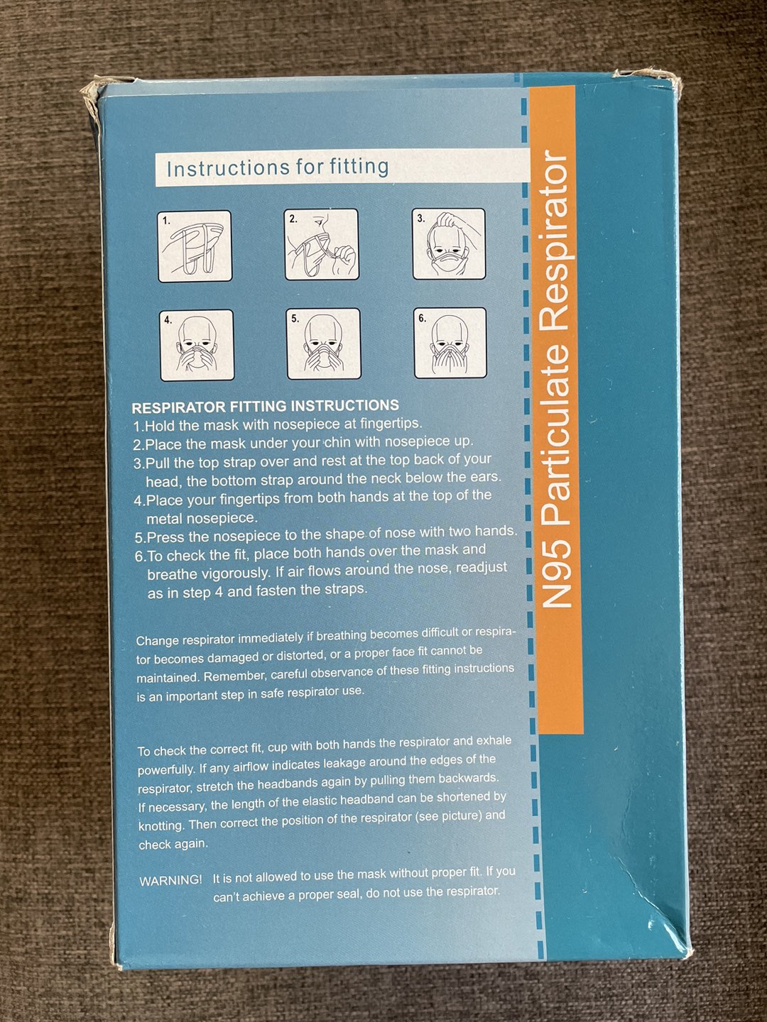 AccuMed 30-Pack N95 Mask Respirator (NIOSH) FDA & CDC Cleared image indicator(6)