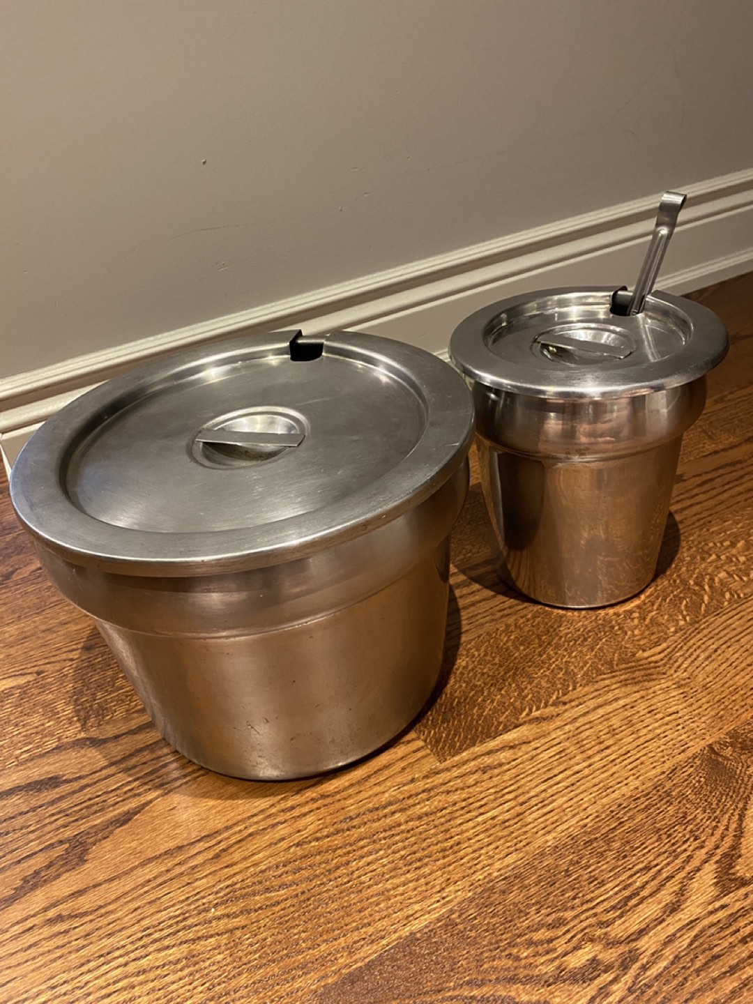 Stainless steel Insets with Lids and Ladle thumbnail