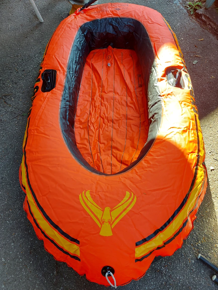 Lake Adventure! inflatable boat, oars and foot pump image indicator(2)