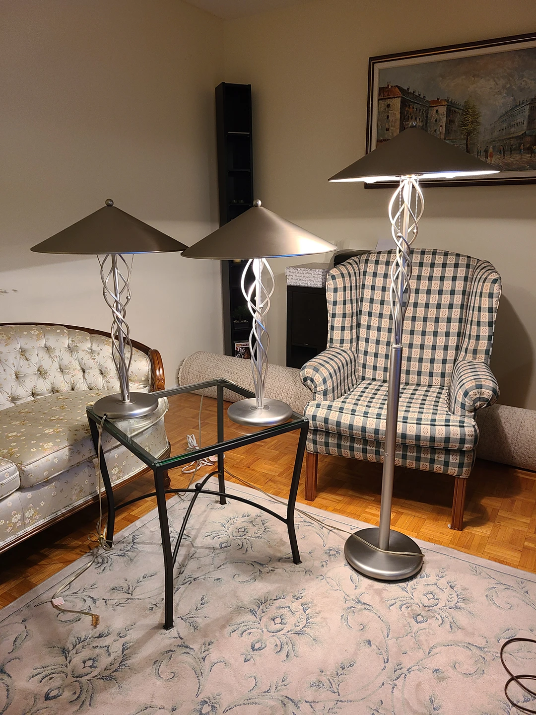 2 Table Lamps, 1 Floor Lamp