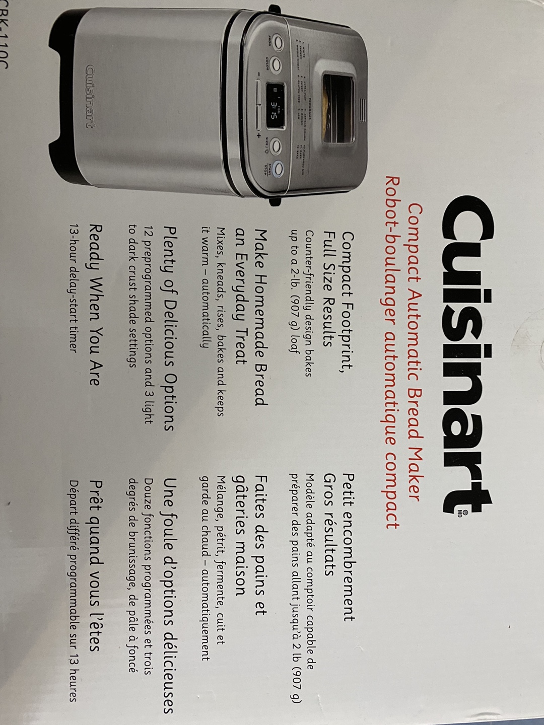 Cuisinart CBK-110C bread maker thumbnail