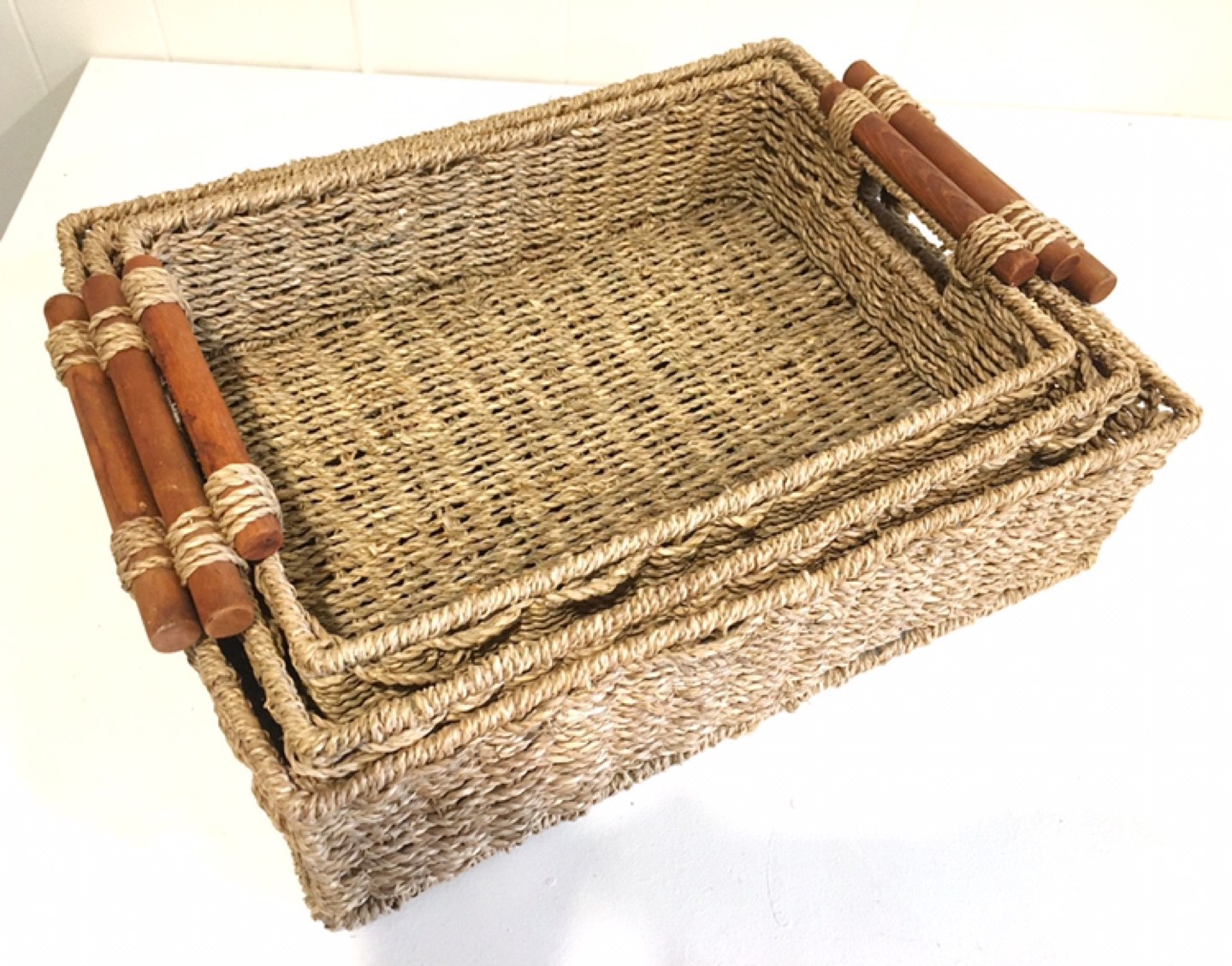 $30  3 Set Of Nested Rectangular Baskets
 thumbnail