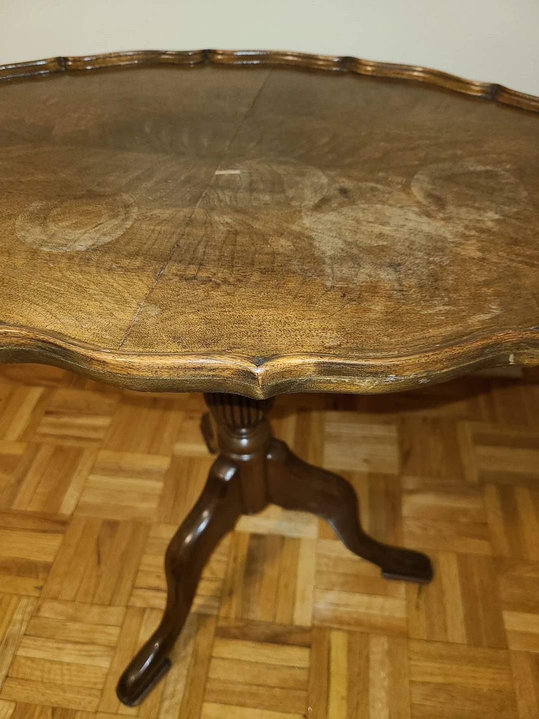 Small Vintage Wooden Oval Table - photo 4