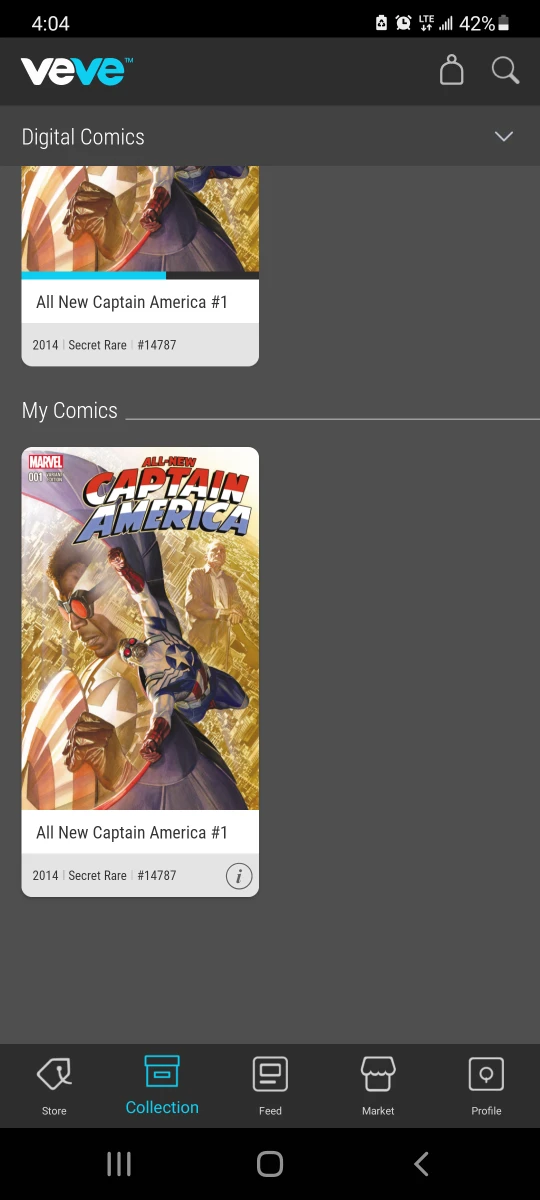 Secret rare all new captain America veve collectible comic - photo 2