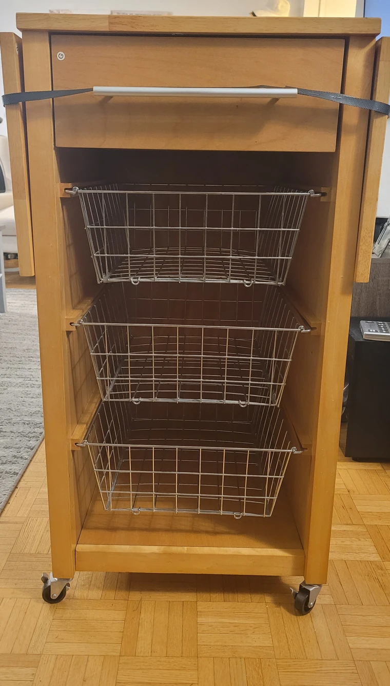 New Wheeles Kitchen Basked Cart with Double leaf - photo 5