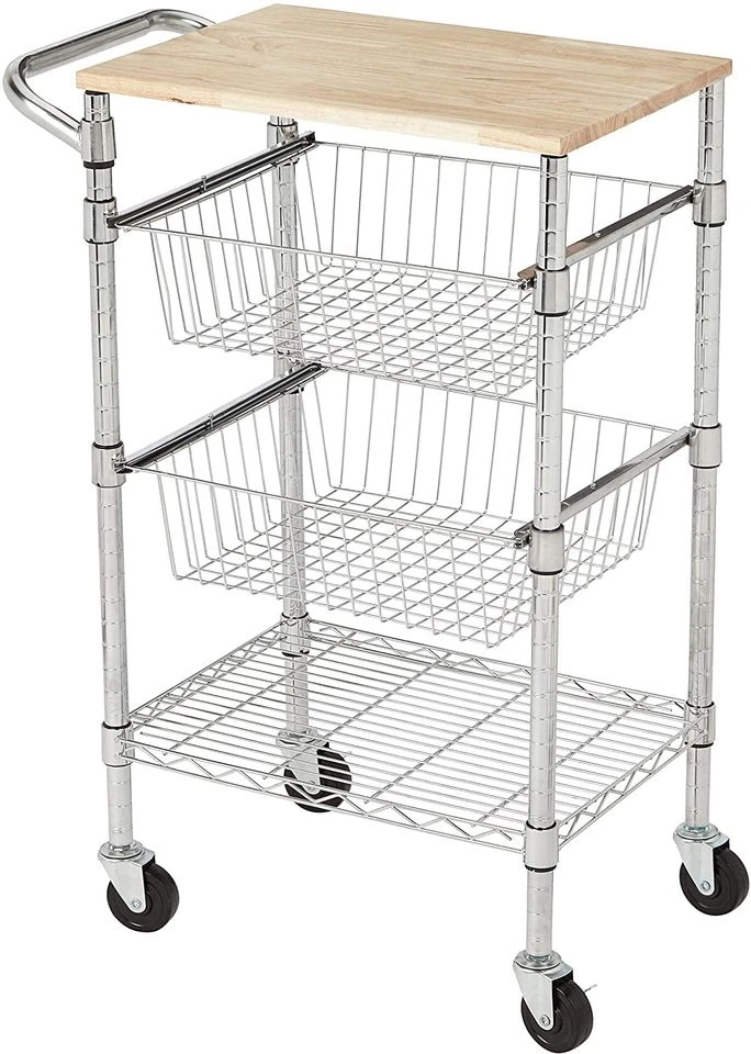 BRAND NEW 3 TIER KITCHEN ROLLING CART