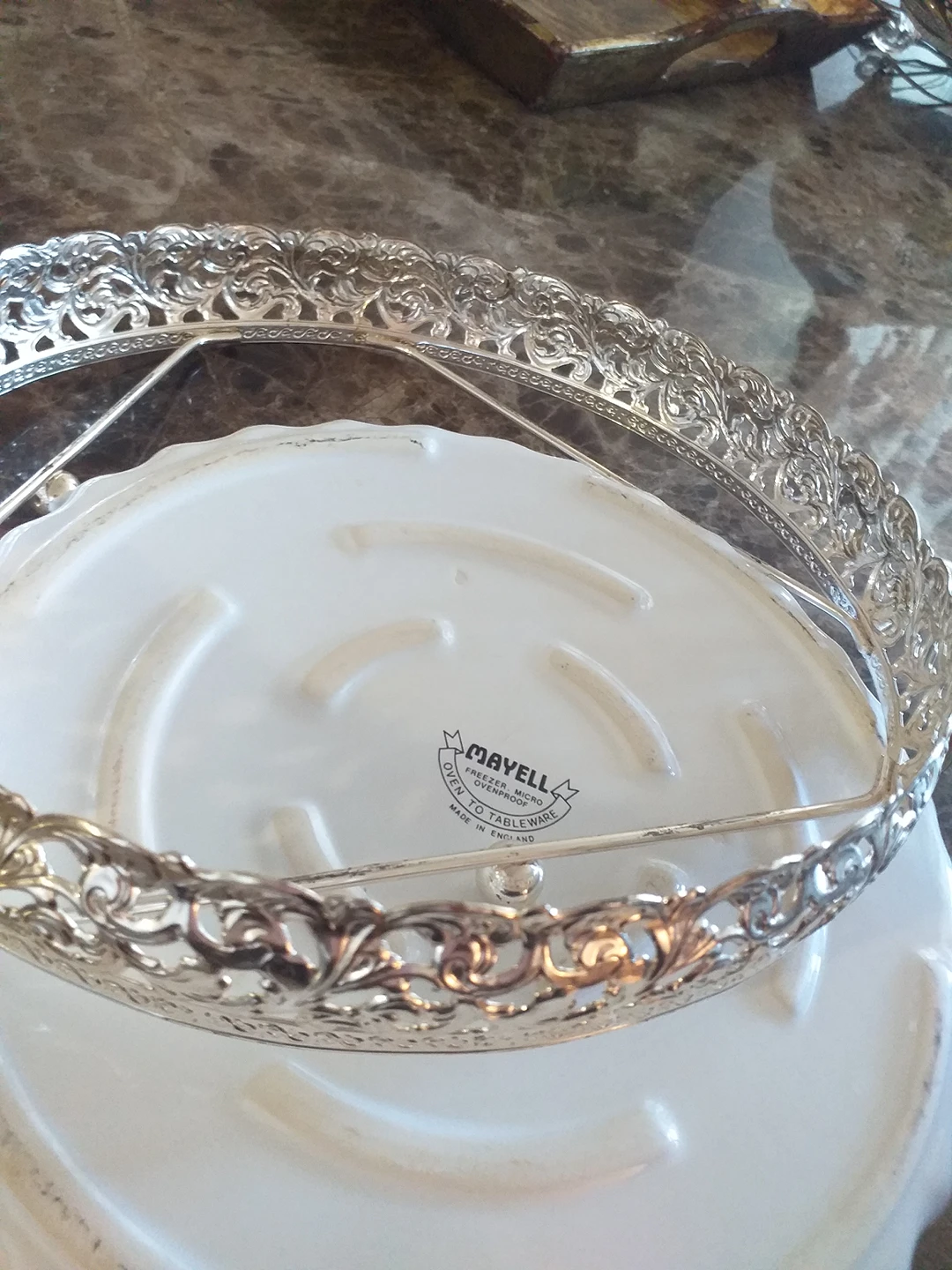 permanent silver coated bowl with stand $10 image indicator(4)