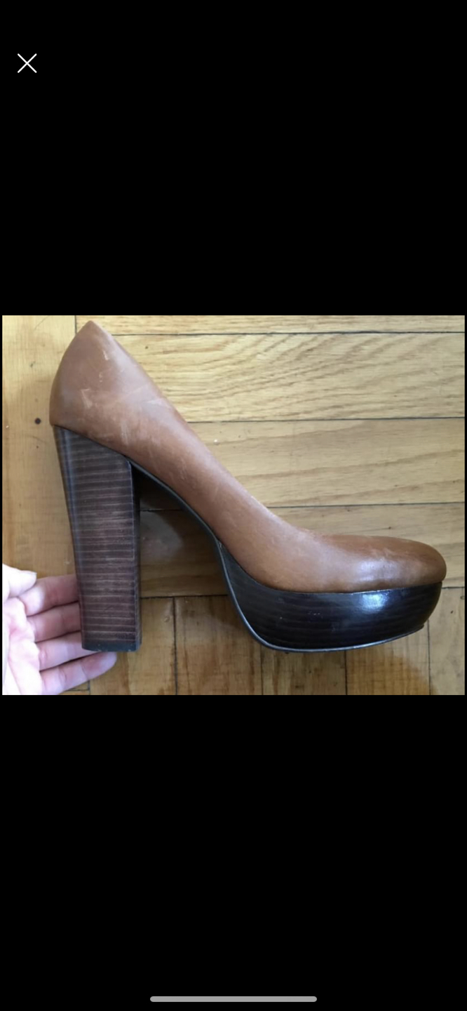 Brown pumps