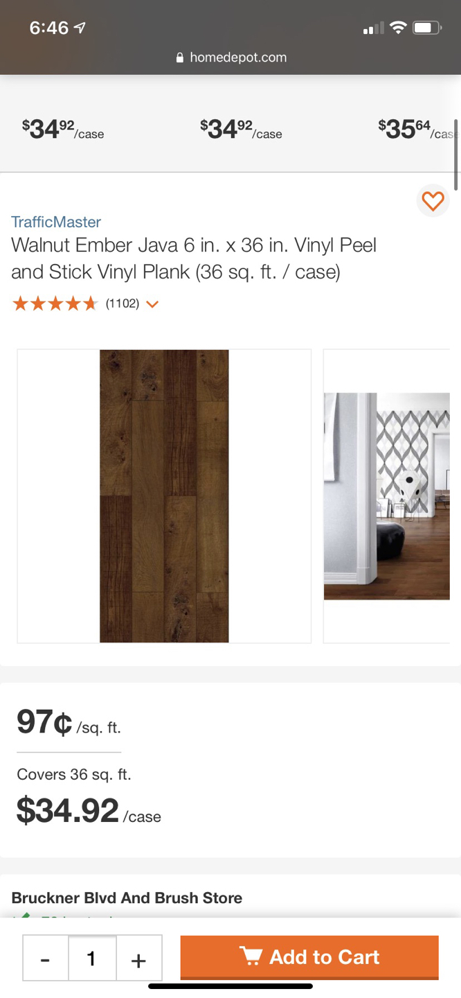 3.5 boxes of Home Depot floor Tiles - photo 2