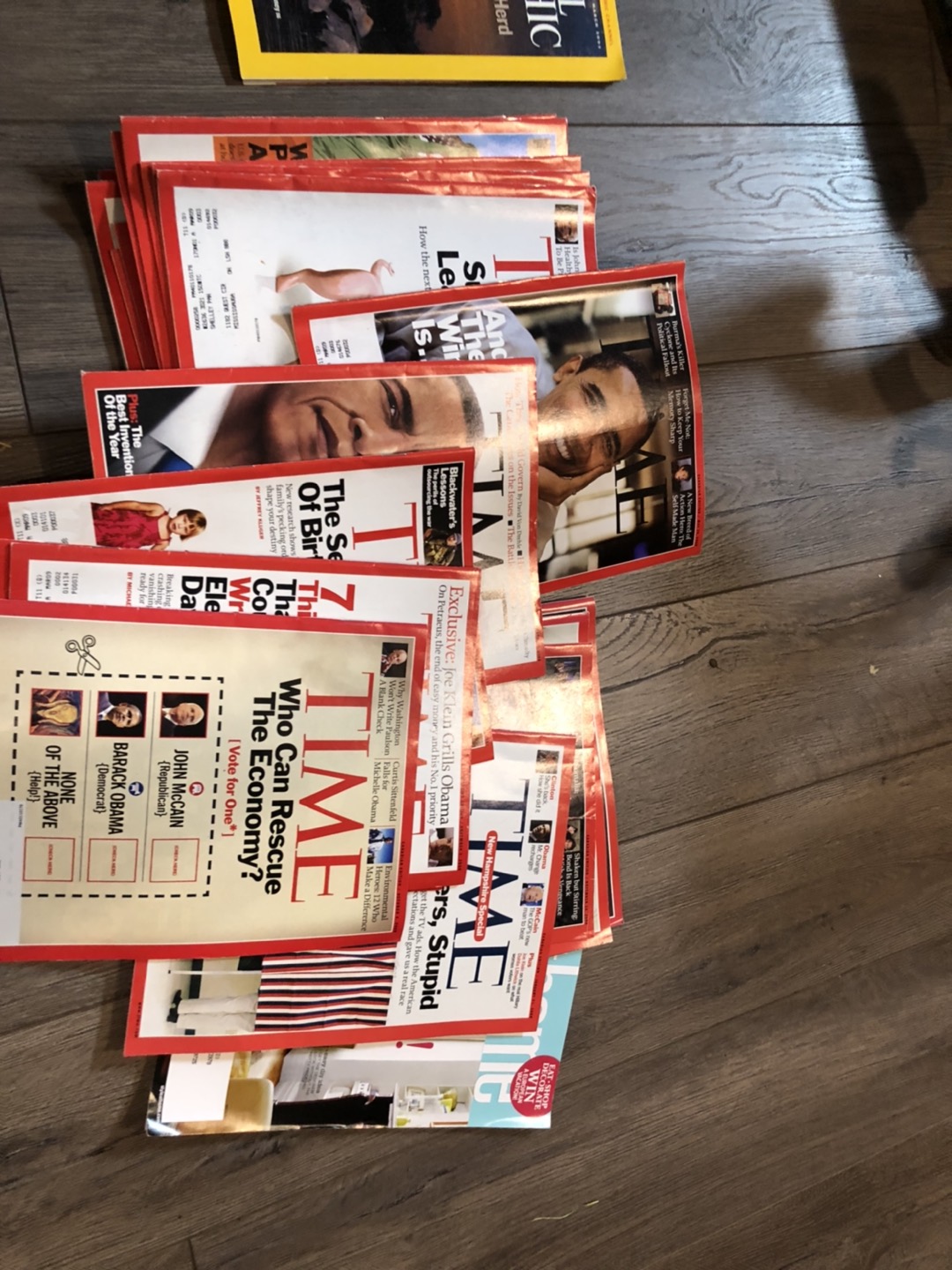 Time magazine and national geographic