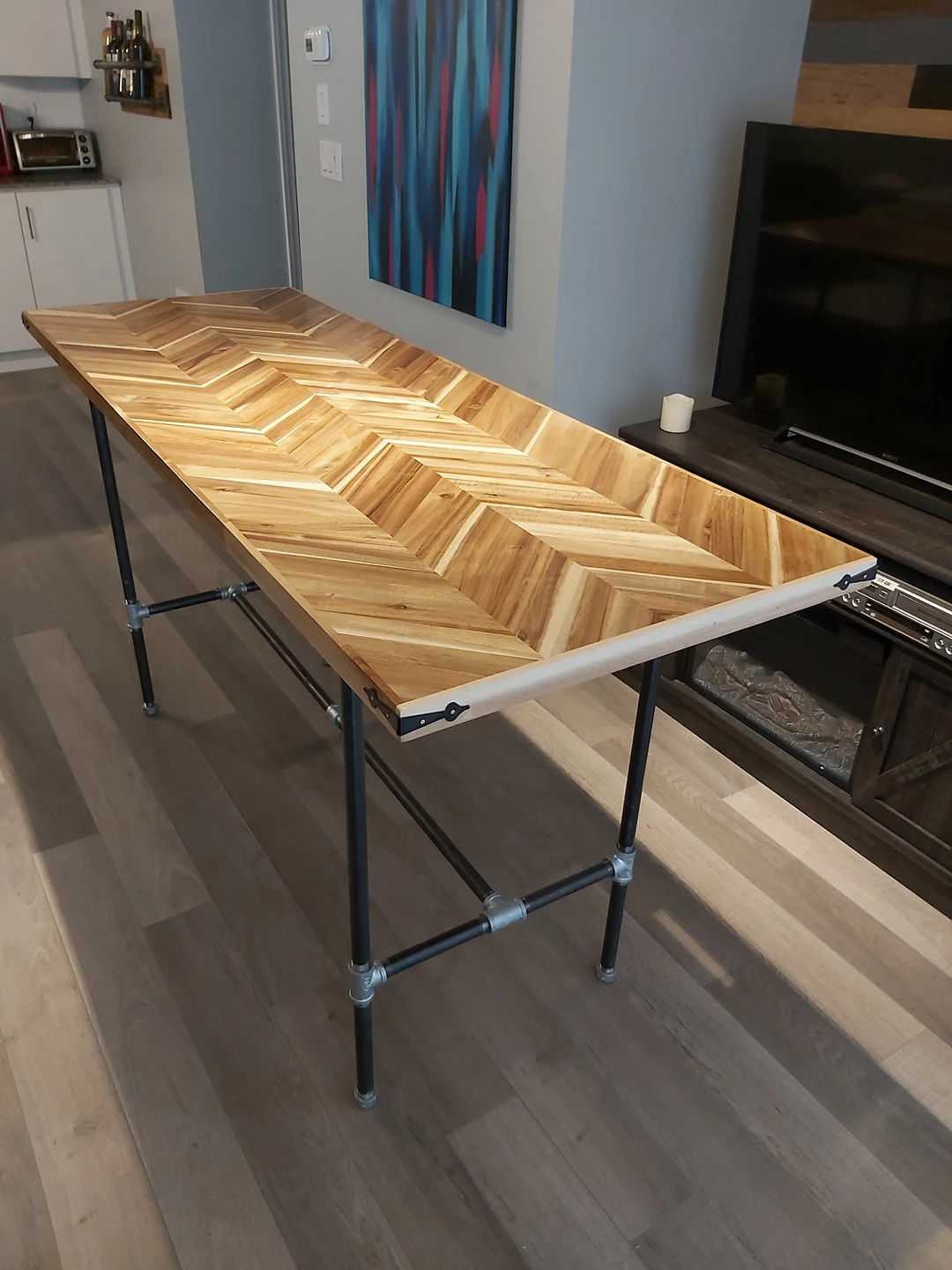 Stunning Chevron High Top Table thumbnail