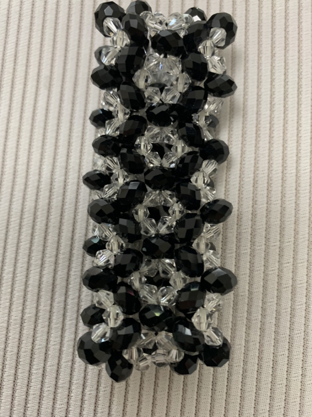 Black and White Crystal Bracelet / Cuff
