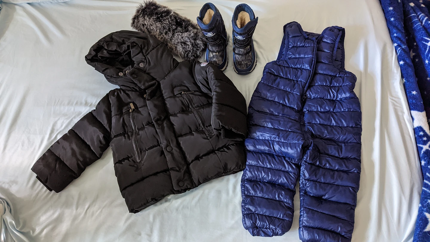 Snow jacket, pants 2T-3T and boots thumbnail