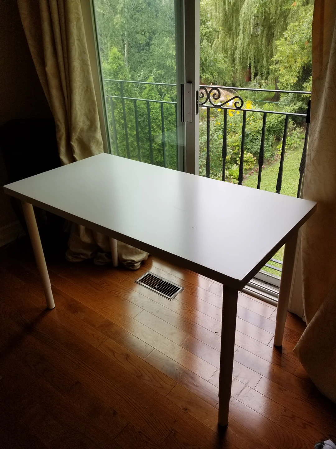 white ikea table