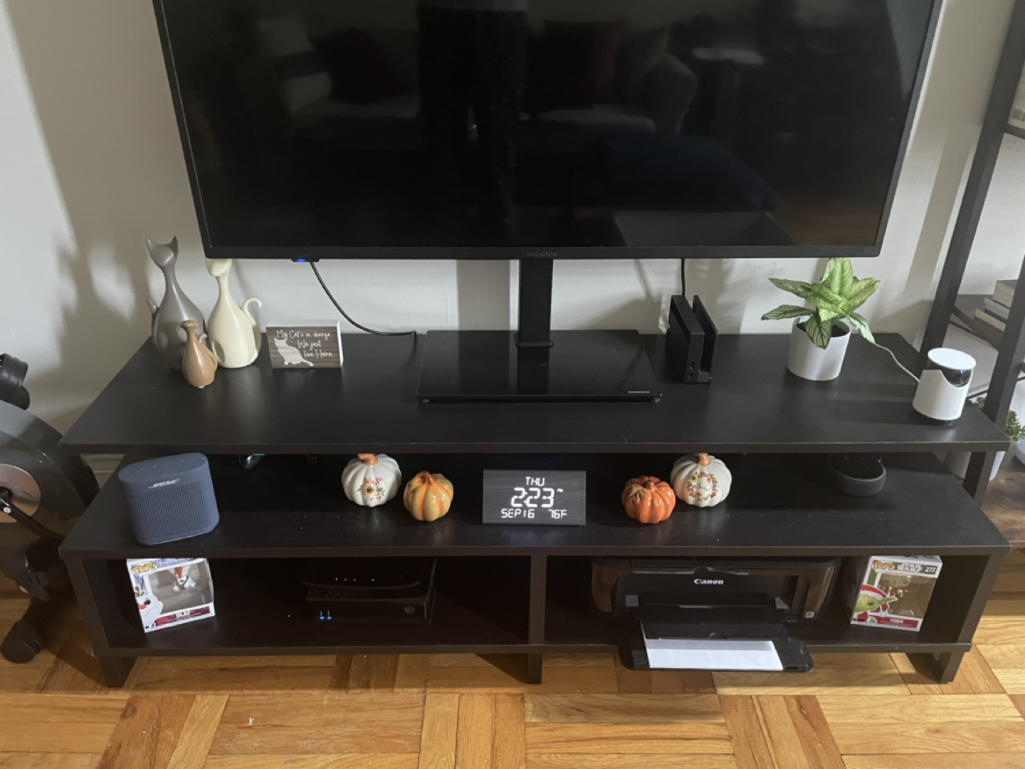 Ameriwood Home Black Oak TV Stand