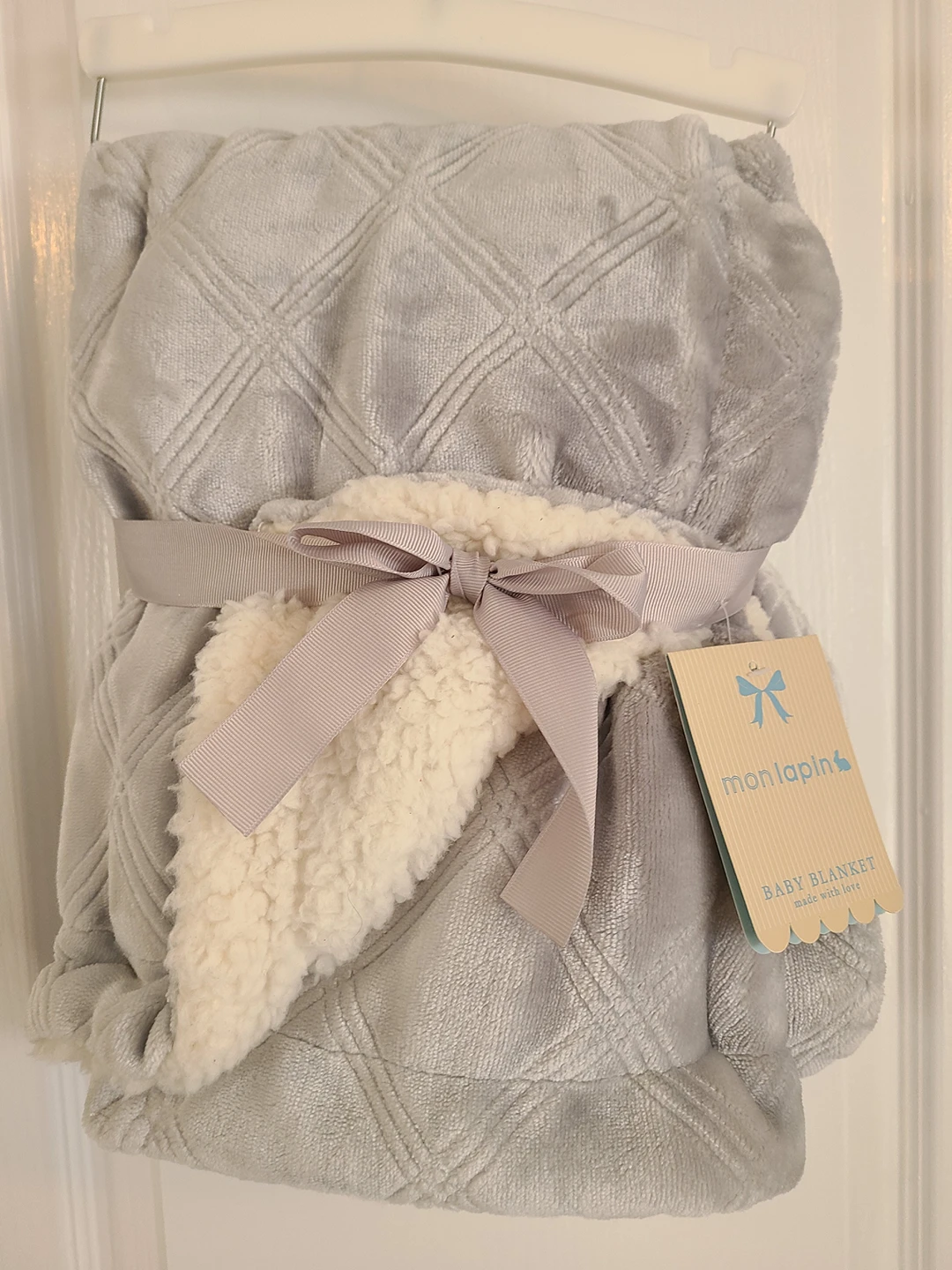 Velvet Baby Blanket Throw in
Gray color - photo 2