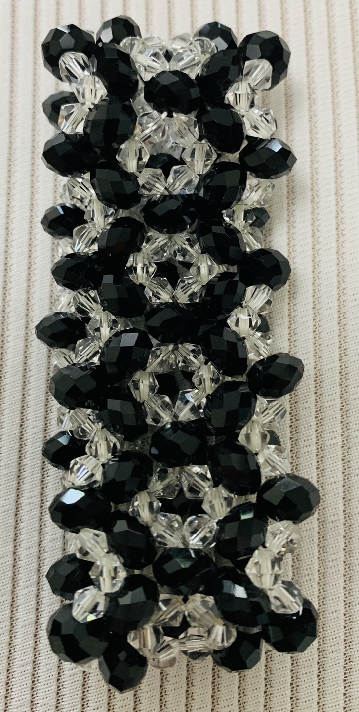 Black and White Crystal Bracelet / Cuff - photo 2
