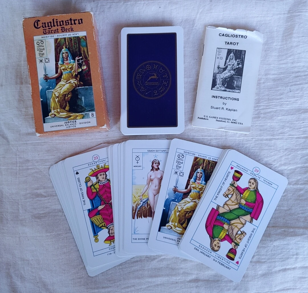 RARE Vintage 1981 Cagliostro TAROT CARDS Deck Unused COMPLETE - photo 2