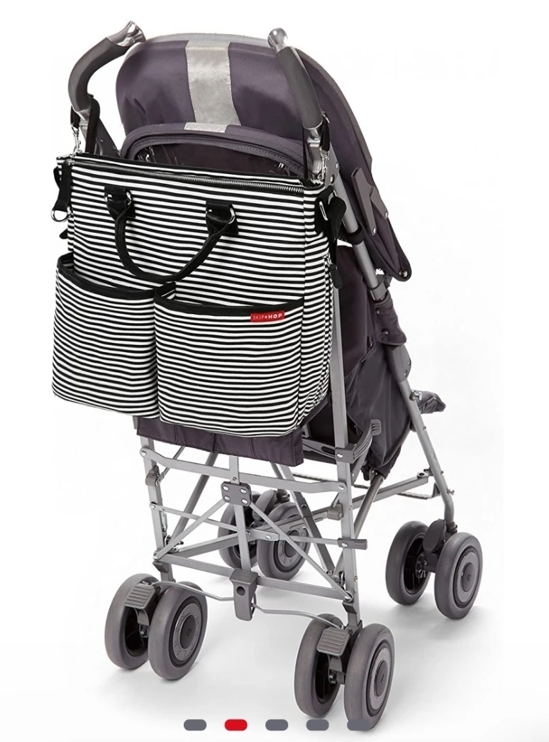 Skip HopDuo Special Edition Diaper Bag - Black & White Stripe - photo 3