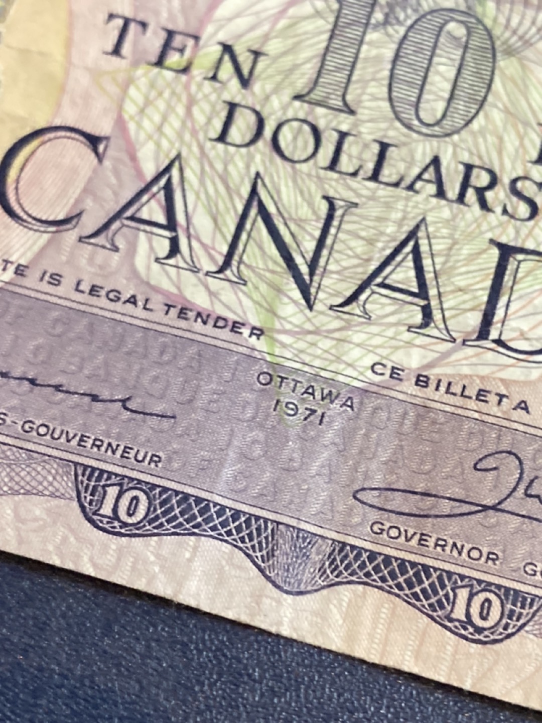 Canadian Paper Money 2x10 Dollar 1971 Circulated  - photo 2