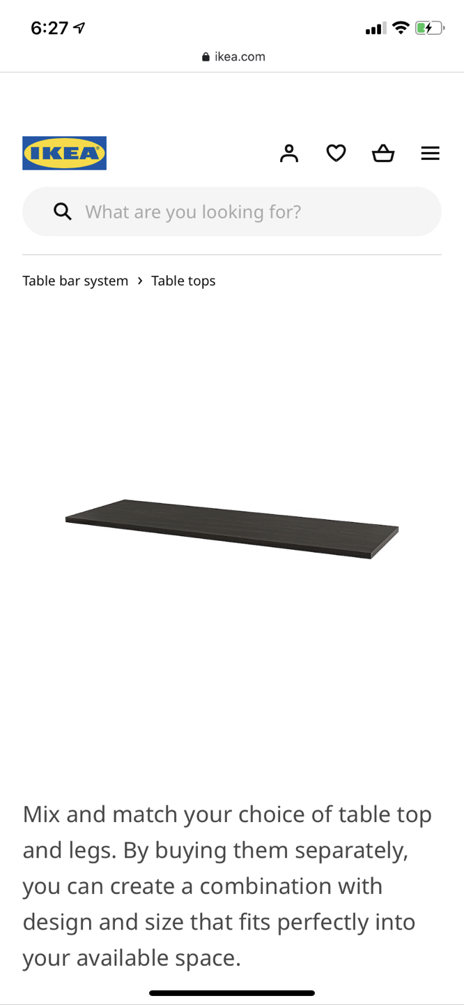 Ikea VIKA AMON tabletop (59x29.5”)