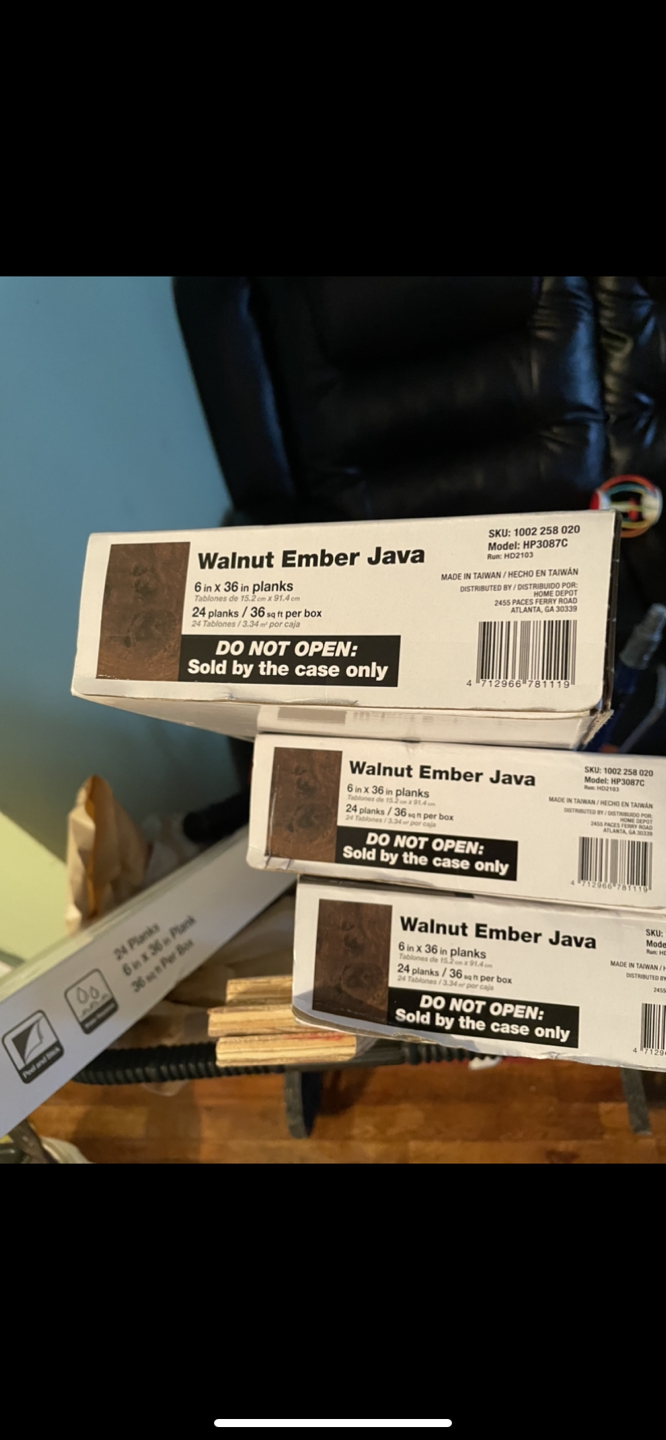 3.5 boxes of Home Depot floor Tiles - photo 4