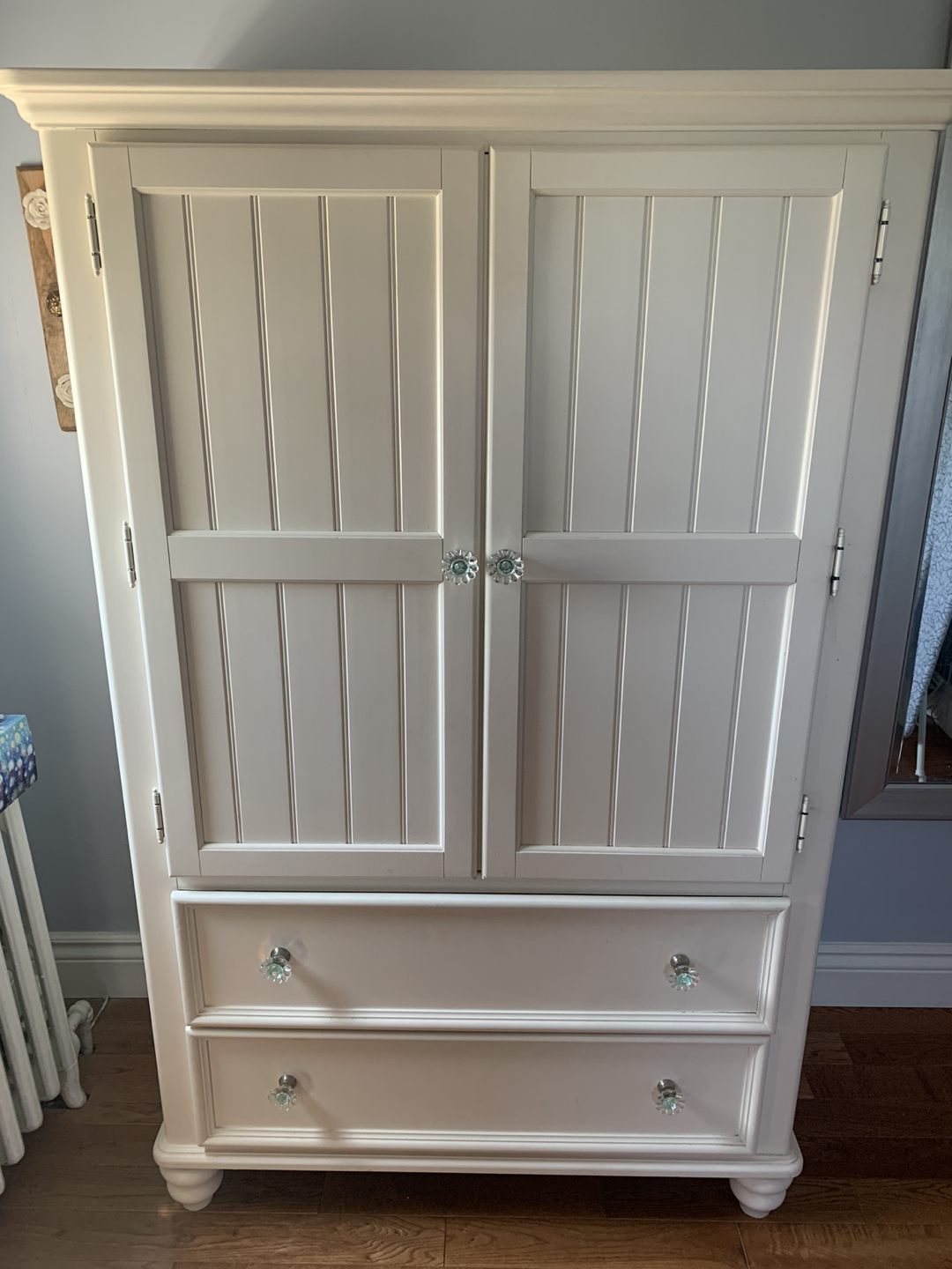 Off white children’s armoire