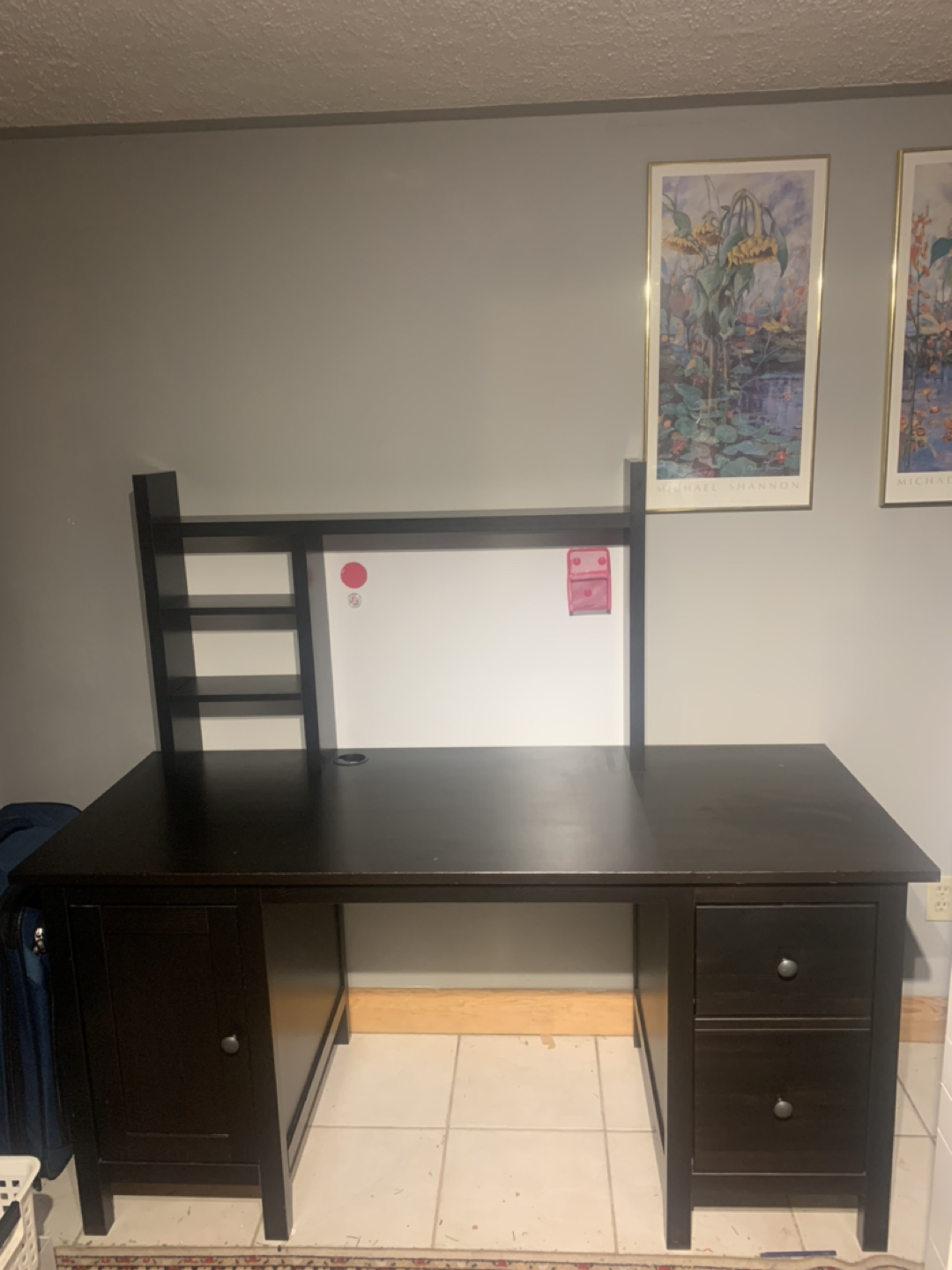 Ikea hemnes desk and whiteboard hutch thumbnail