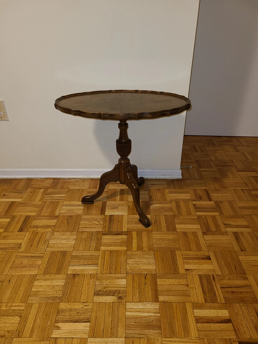 Small Vintage Wooden Oval Table
