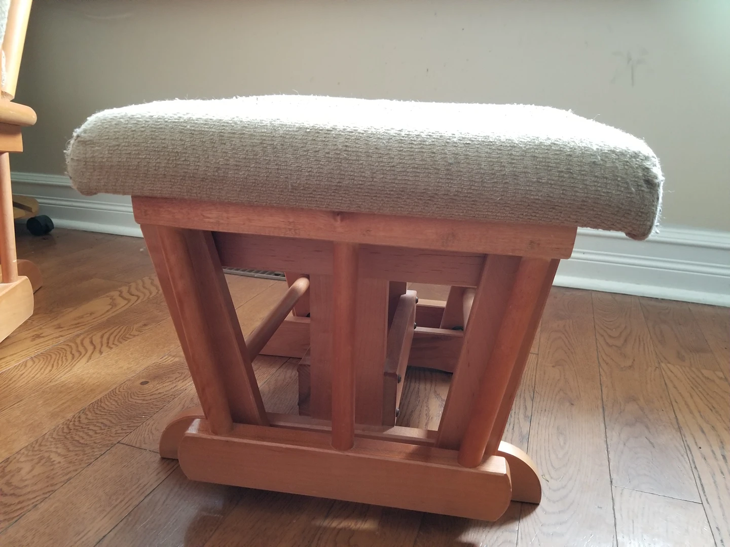 semi upholstered  glider chair and ottoman - photo 4