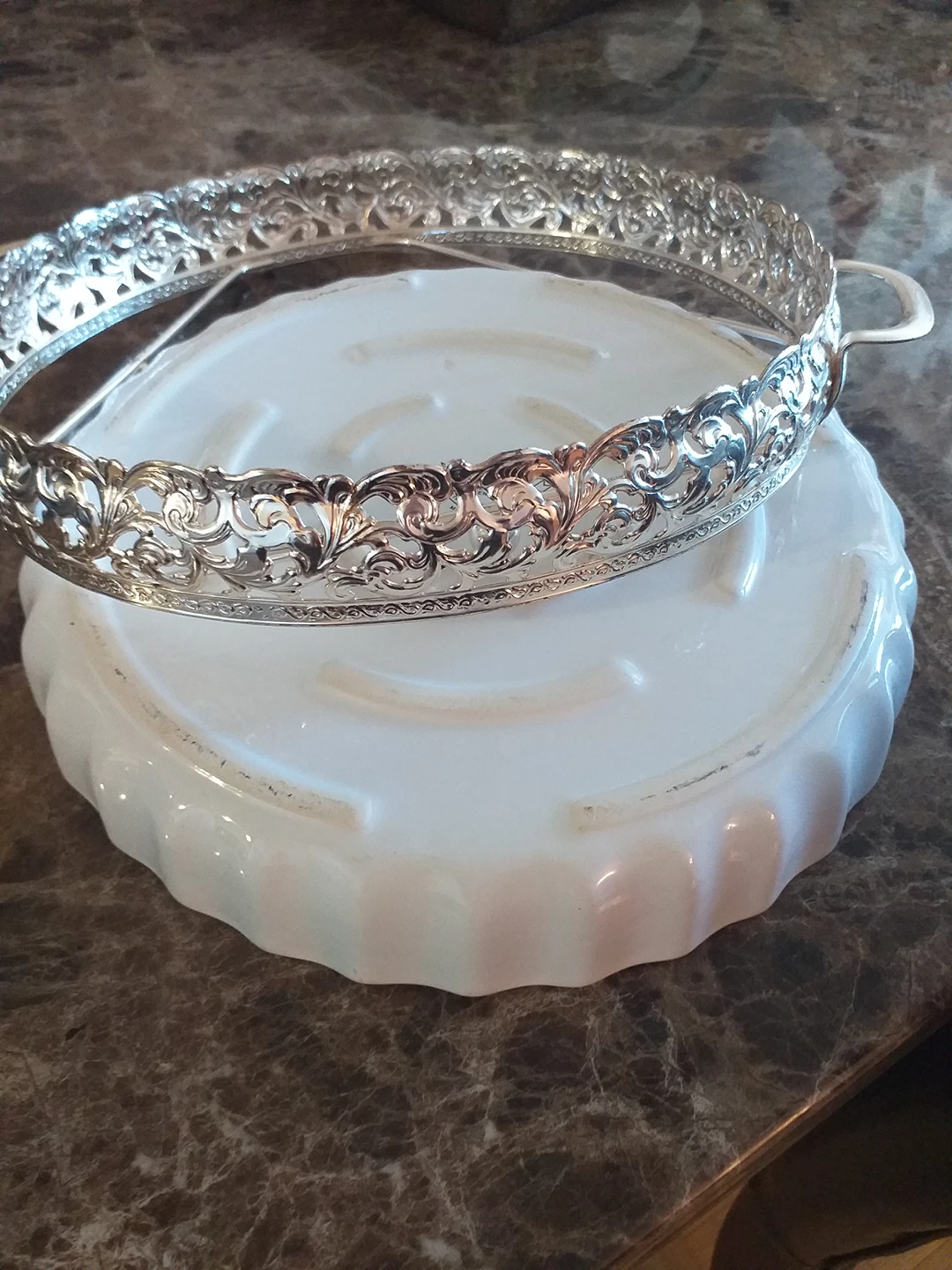 permanent silver coated bowl with stand $10 image indicator(3)