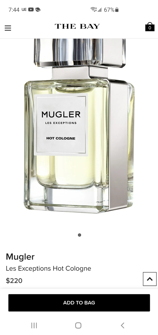 Mugler hot cologne