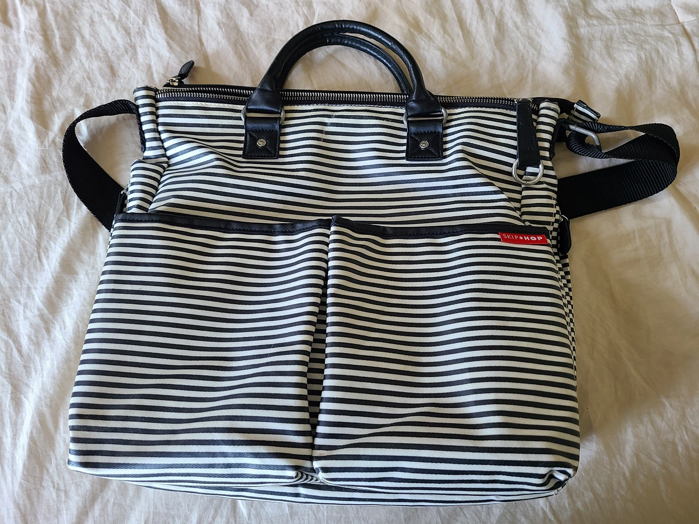 Skip HopDuo Special Edition Diaper Bag - Black & White Stripe - photo 4