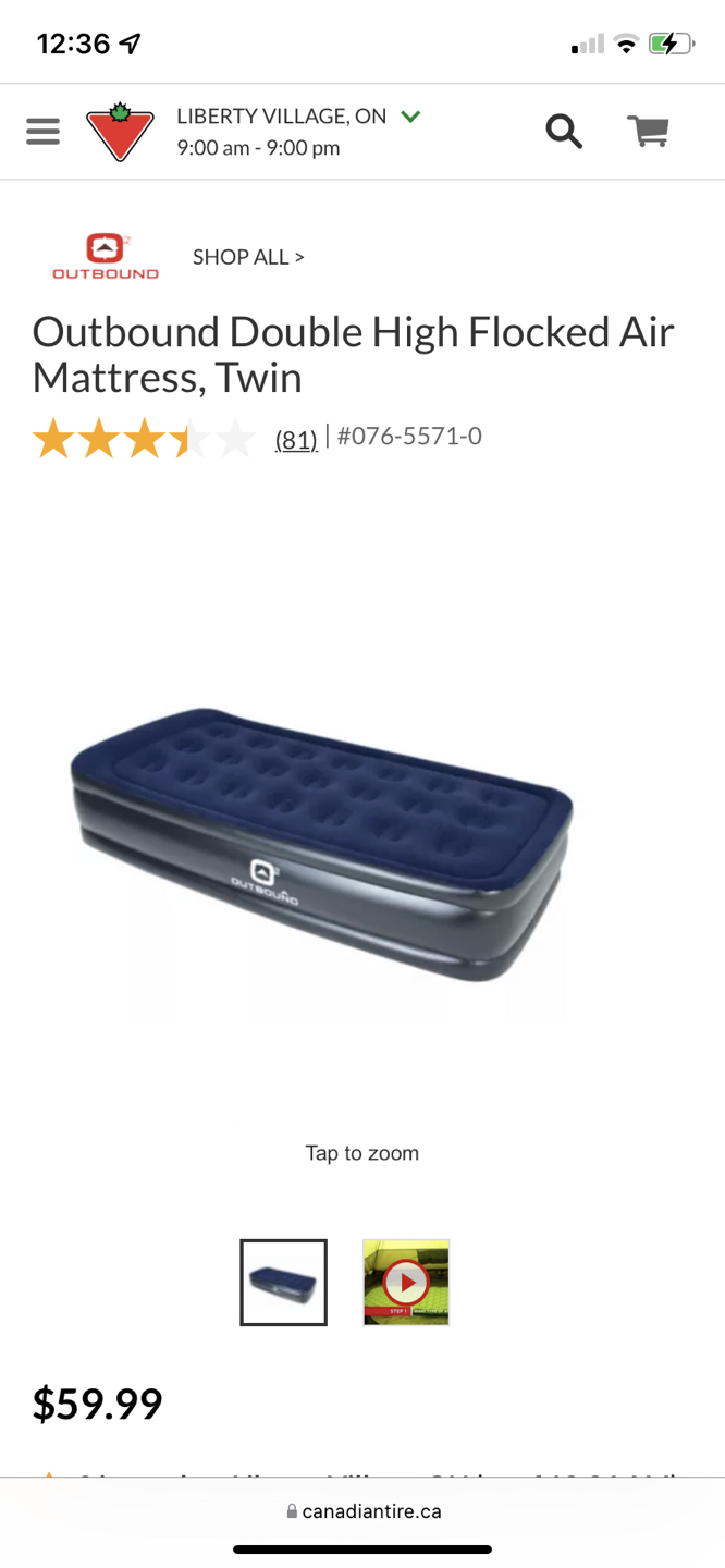 Twin double high air mattress