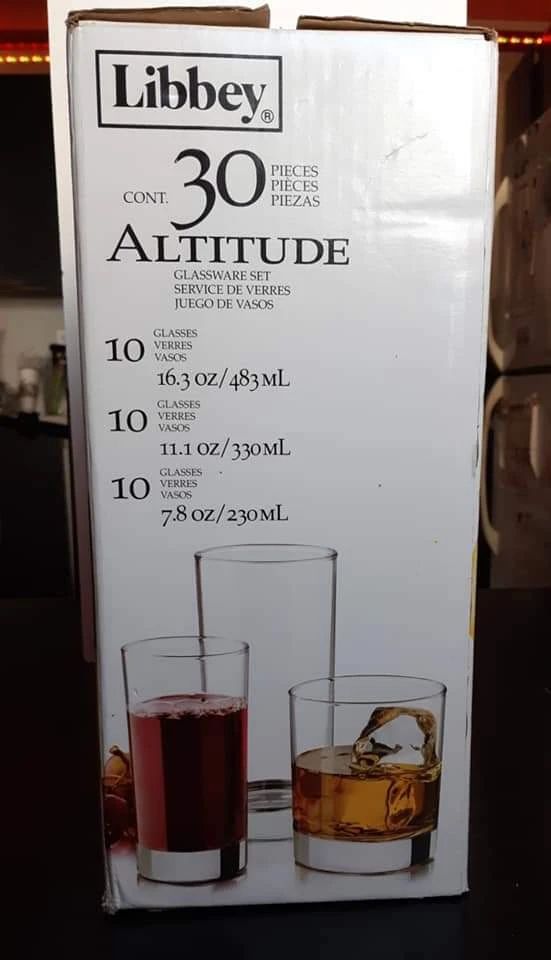 Libbey ALTITUDE Glassware Set, 30-pc