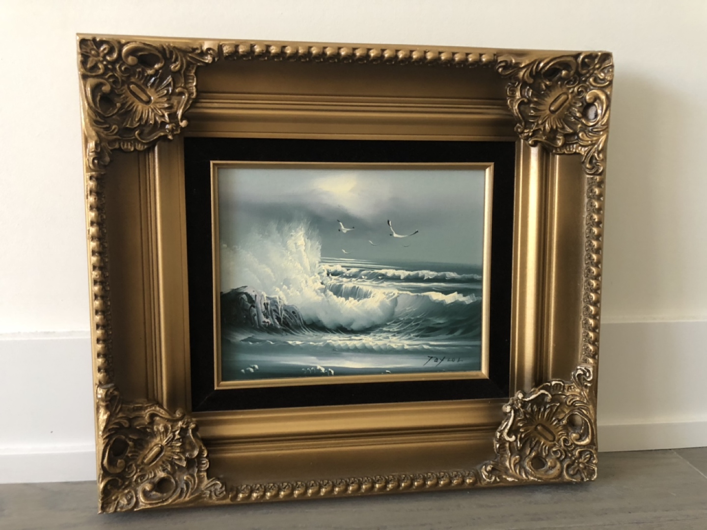 Vintage wood framed art  thumbnail