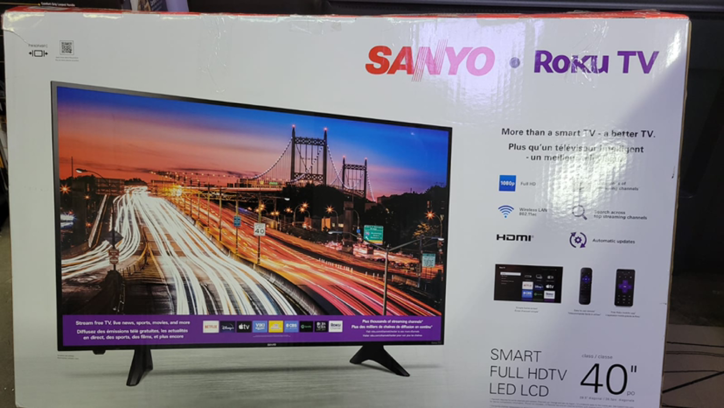 Sanyo 40 inch roku tv full HD BRAND NEW OPEN BOX WITH WARRANTY