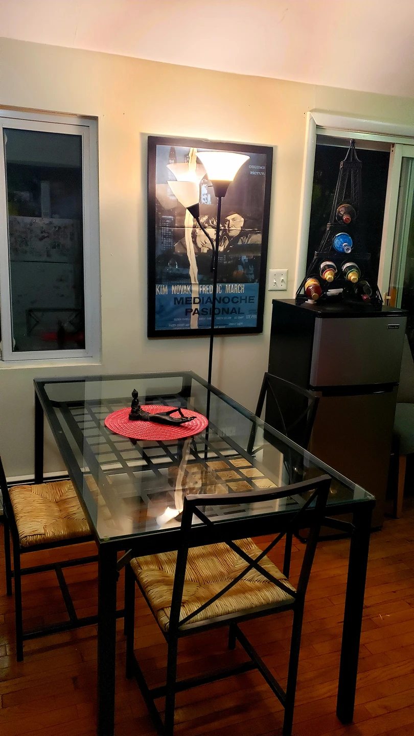 Dining table with three chairs