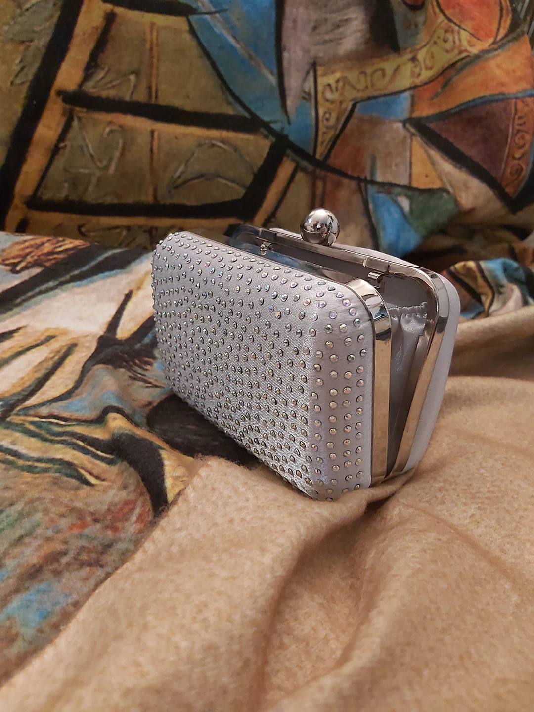 Evening clutch with pave diamonds. image indicator(6)