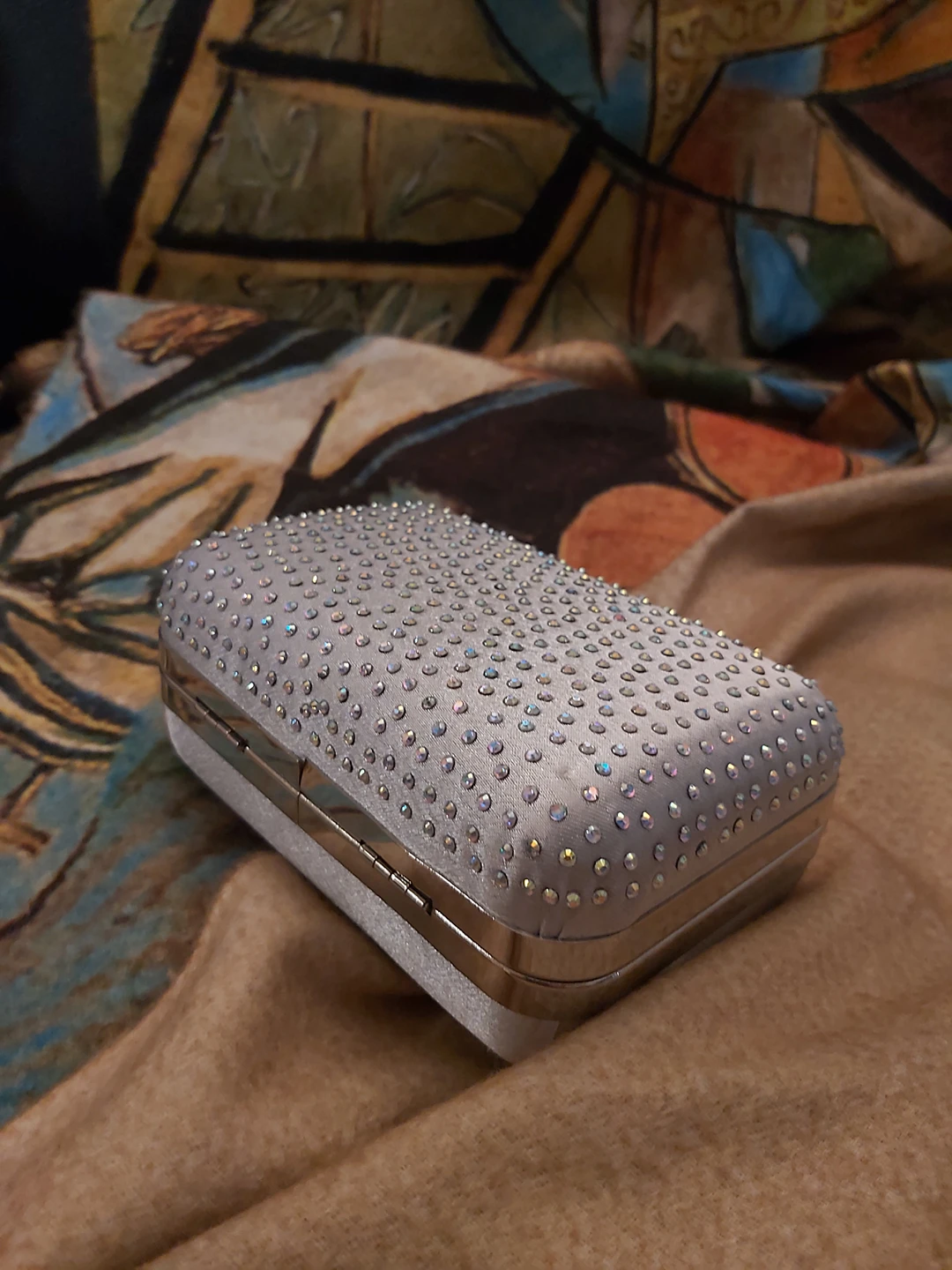 Evening clutch with pave diamonds. image indicator(8)