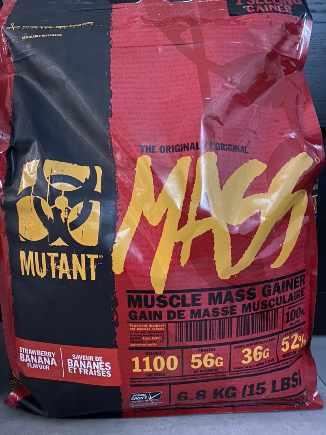 Mutant muscle mass gainer - strawberry banana thumbnail