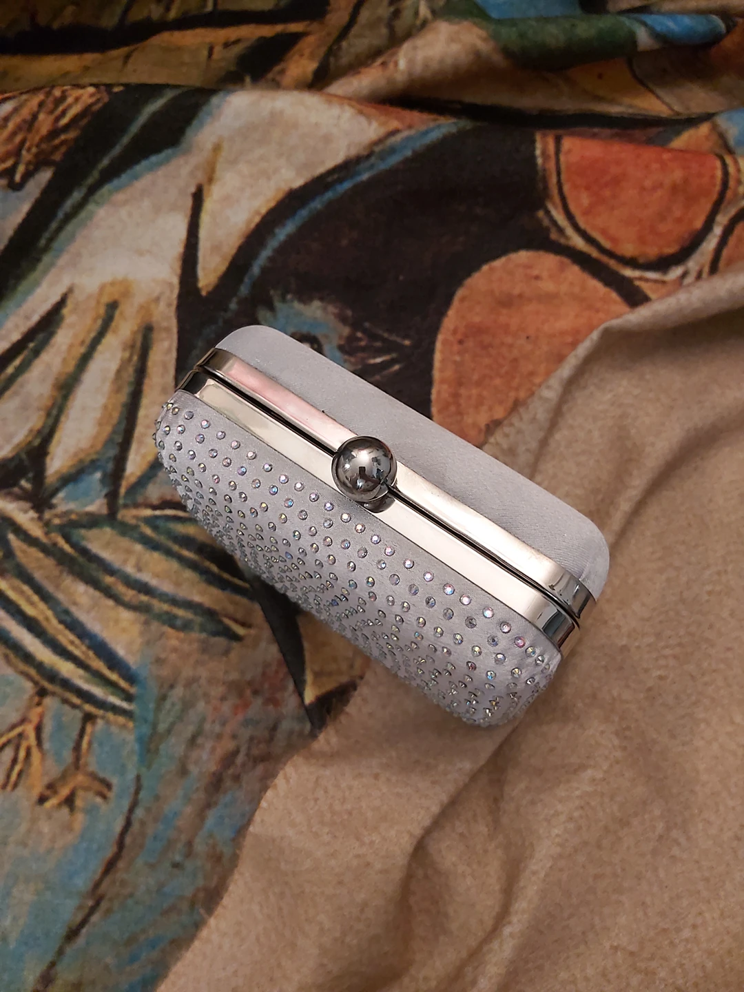 Evening clutch with pave diamonds. image indicator(7)